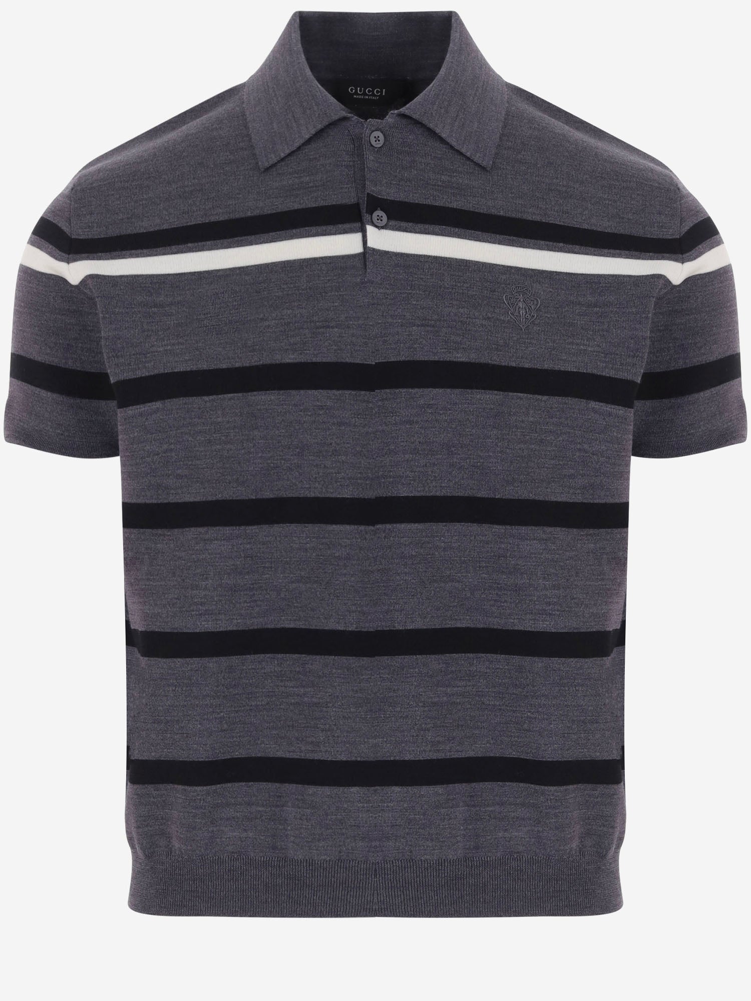 Polo a righe in misto lana A006CO XKFTA1052 GUCCI 