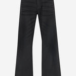 Pantaloni in denim di cotone stretch spalmato con nastro web A006GG XDDH31000 GUCCI 
