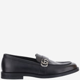 MOCASSINI IN PELLE CON LOGO A006HC BLM001000 GUCCI 