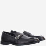 MOCASSINI IN PELLE CON LOGO A006HC BLM001000 GUCCI 