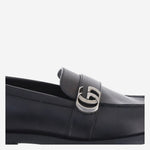 MOCASSINI IN PELLE CON LOGO A006HC BLM001000 GUCCI 