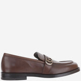 MOCASSINI IN PELLE CON LOGO A006HC BLM002021 GUCCI 