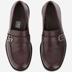 MOCASSINI IN PELLE CON LOGO A006HC BLM002021 GUCCI 