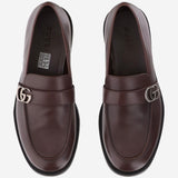 MOCASSINI IN PELLE CON LOGO A006HC BLM002021 GUCCI 
