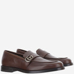 MOCASSINI IN PELLE CON LOGO A006HC BLM002021 GUCCI 
