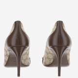 Décolleté in pelle e tessuto GG A006WH FAFZD9167 GUCCI 