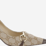 Décolleté in pelle e tessuto GG A006WH FAFZD9167 GUCCI 