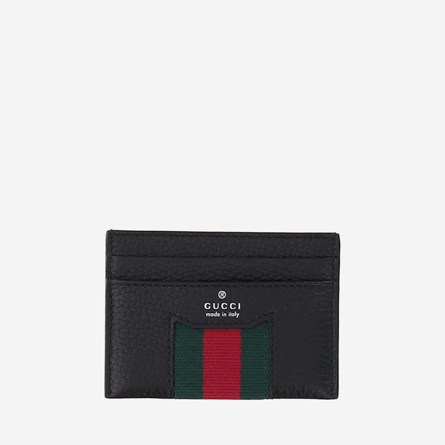 PORTACARTE IN PELLE CON LOGO A0076X AAHAL1053 GUCCI 