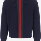 MAGLIONE IN LANA A COSTE CON NASTRO WEB A0078N XKFTC4728 GUCCI 