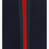 MAGLIONE IN LANA A COSTE CON NASTRO WEB A0078N XKFTC4728 GUCCI 