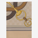 FOULARD IN TWILL DI SETA STAMAPATA A007EA 3G0019700 GUCCI 