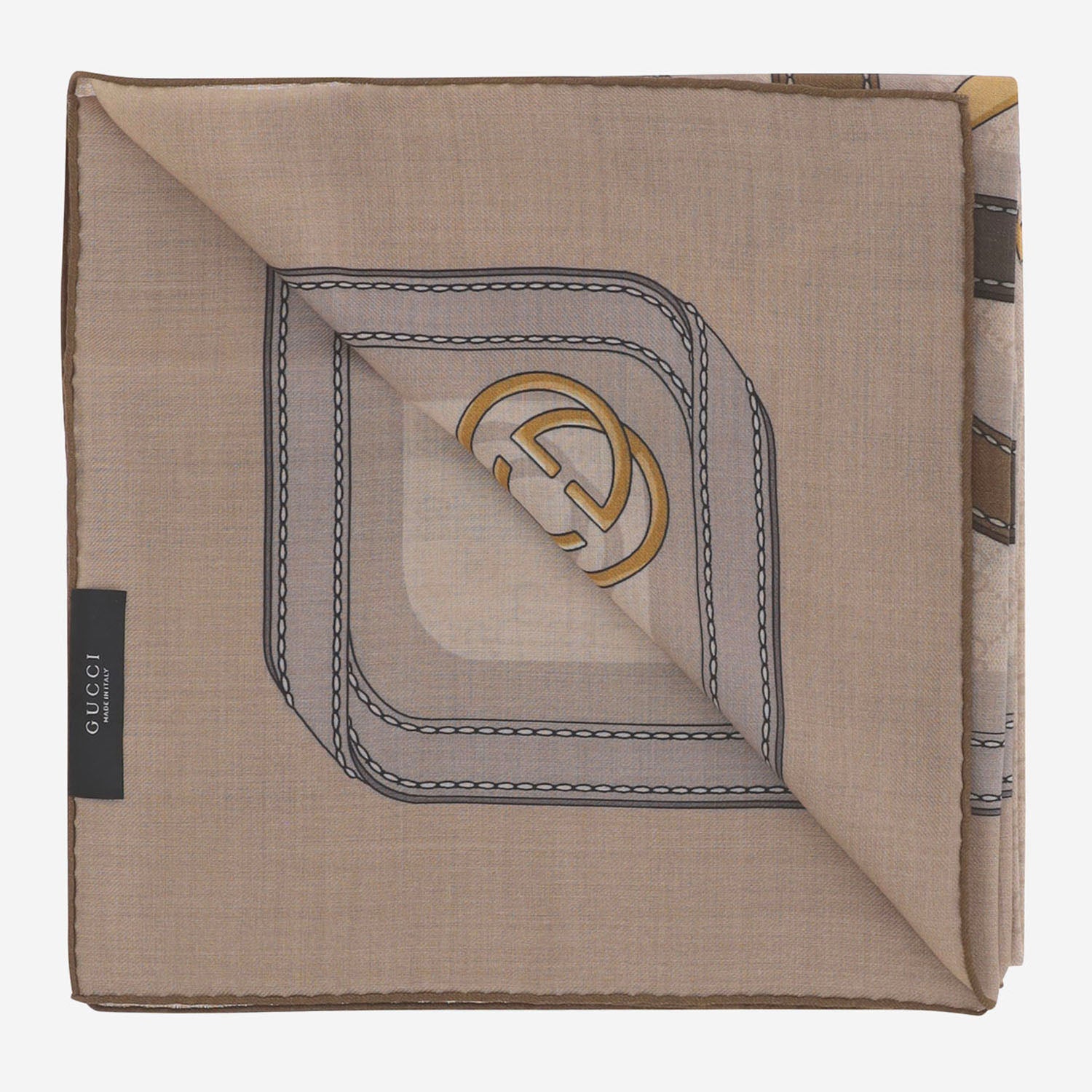 FOULARD GG IN TWILL DI SETA A007EB 3GARI9700 GUCCI 