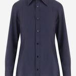 CAMICIA IN POPELINE DI SETA A007YM ZAVRW4440 GUCCI 
