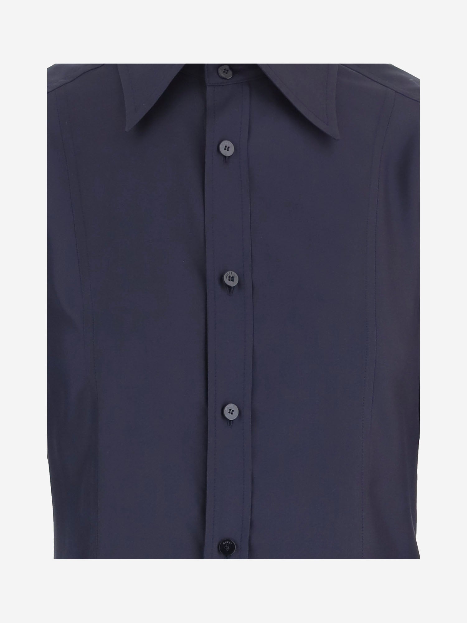 CAMICIA IN POPELINE DI SETA A007YM ZAVRW4440 GUCCI 