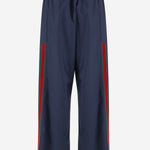 PANTALONI IN POPELINE DI SETA TECNICA CON NASTRO WEB A008E4 ZAVQF4294 GUCCI 