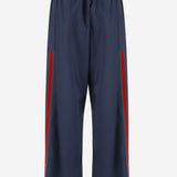 PANTALONI IN POPELINE DI SETA TECNICA CON NASTRO WEB A008E4 ZAVQF4294 GUCCI 