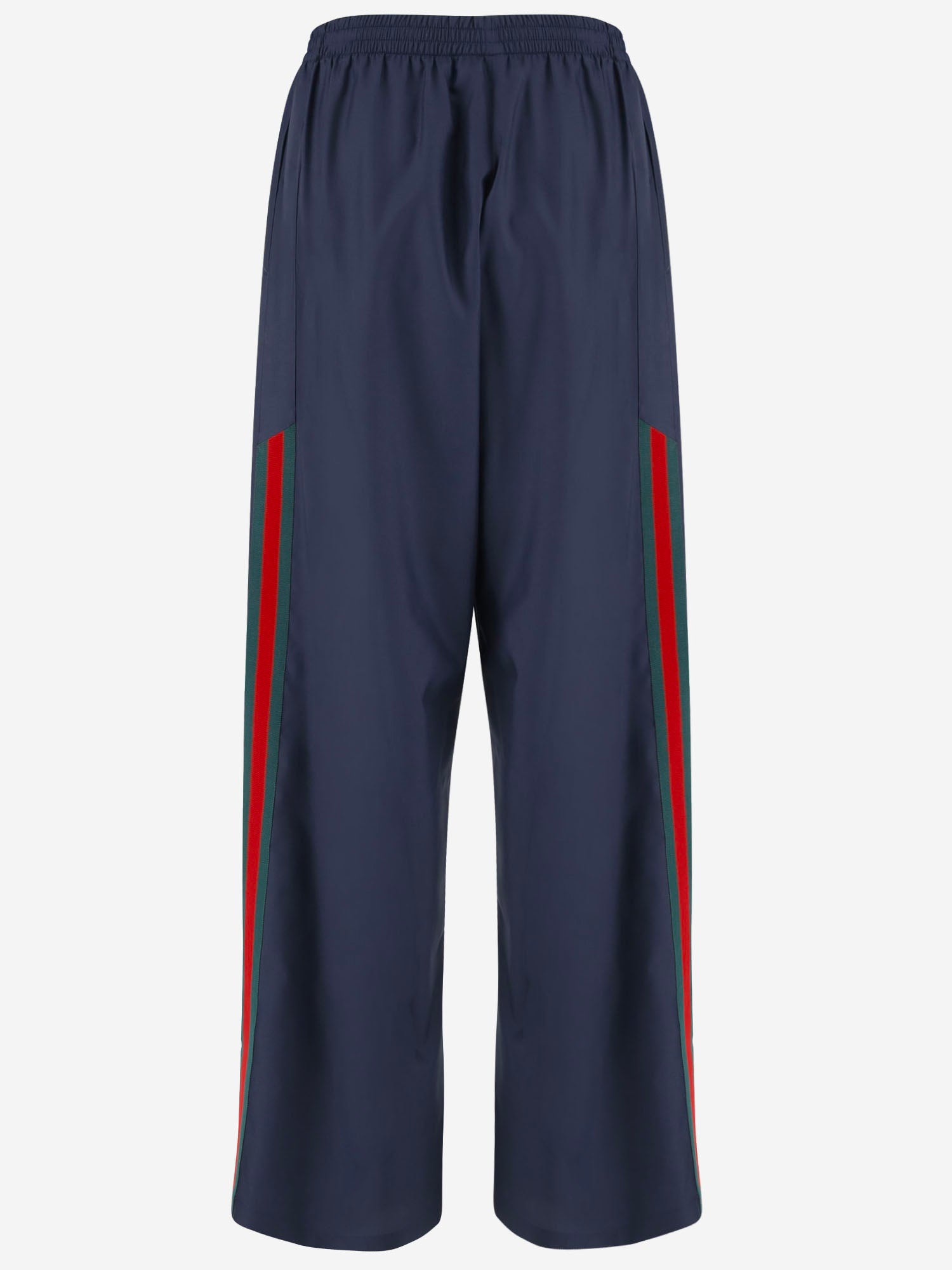 PANTALONI IN POPELINE DI SETA TECNICA CON NASTRO WEB A008E4 ZAVQF4294 GUCCI 