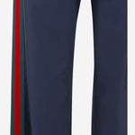 PANTALONI IN POPELINE DI SETA TECNICA CON NASTRO WEB A008E4 ZAVQF4294 GUCCI 