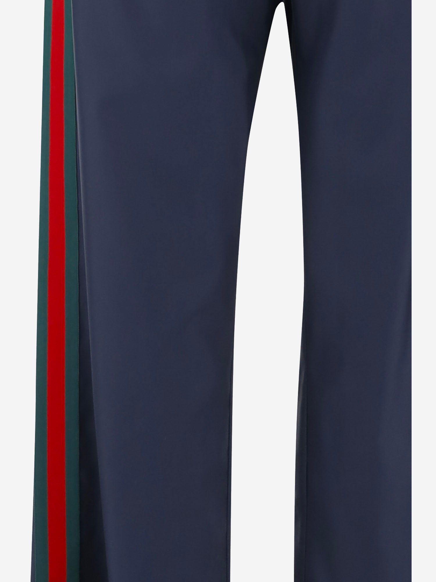 PANTALONI IN POPELINE DI SETA TECNICA CON NASTRO WEB A008E4 ZAVQF4294 GUCCI 