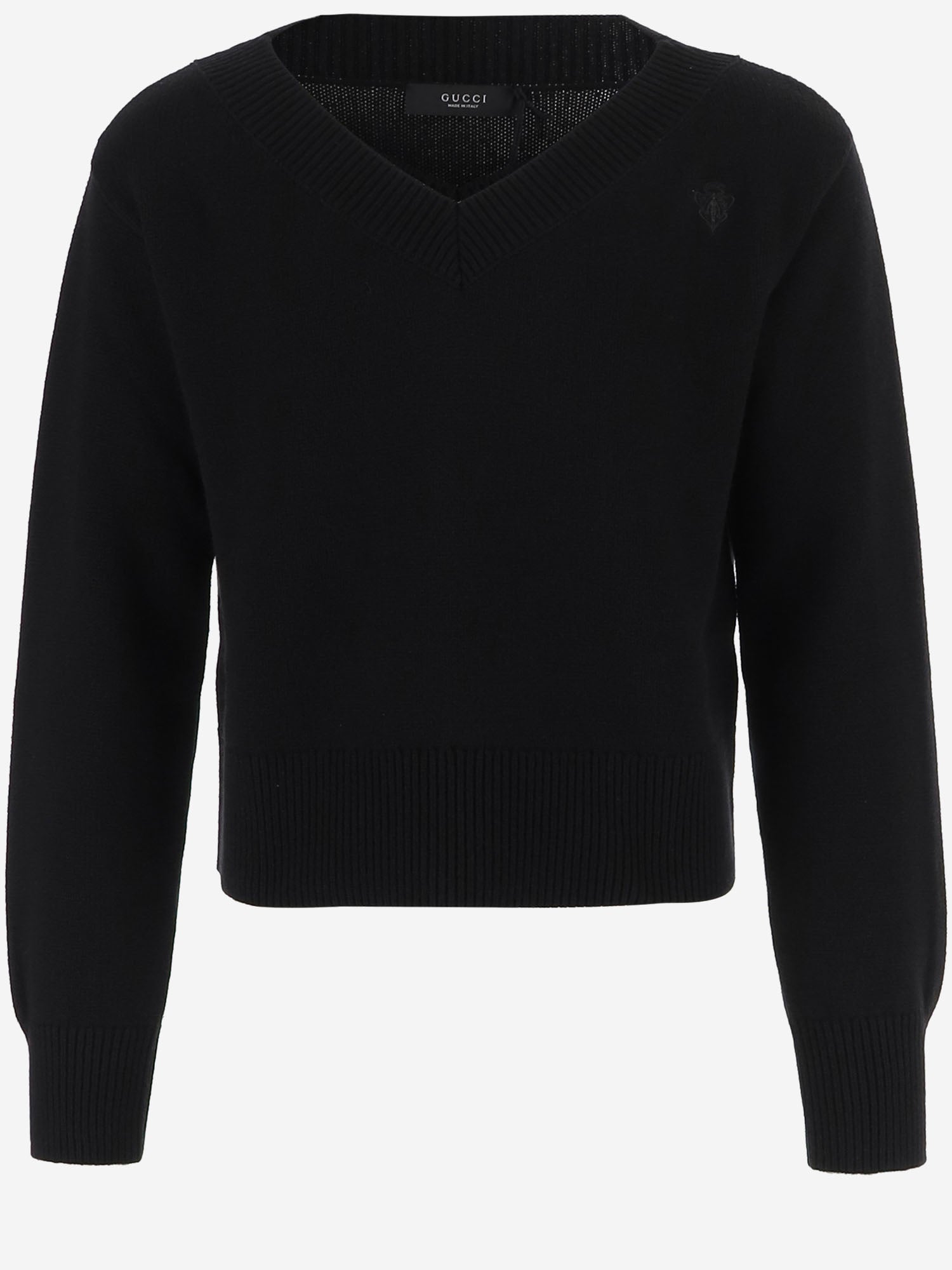 MAGLIONE IN LANA E CASHMERE CON LOGO A008ZA XKFRY1043 GUCCI 