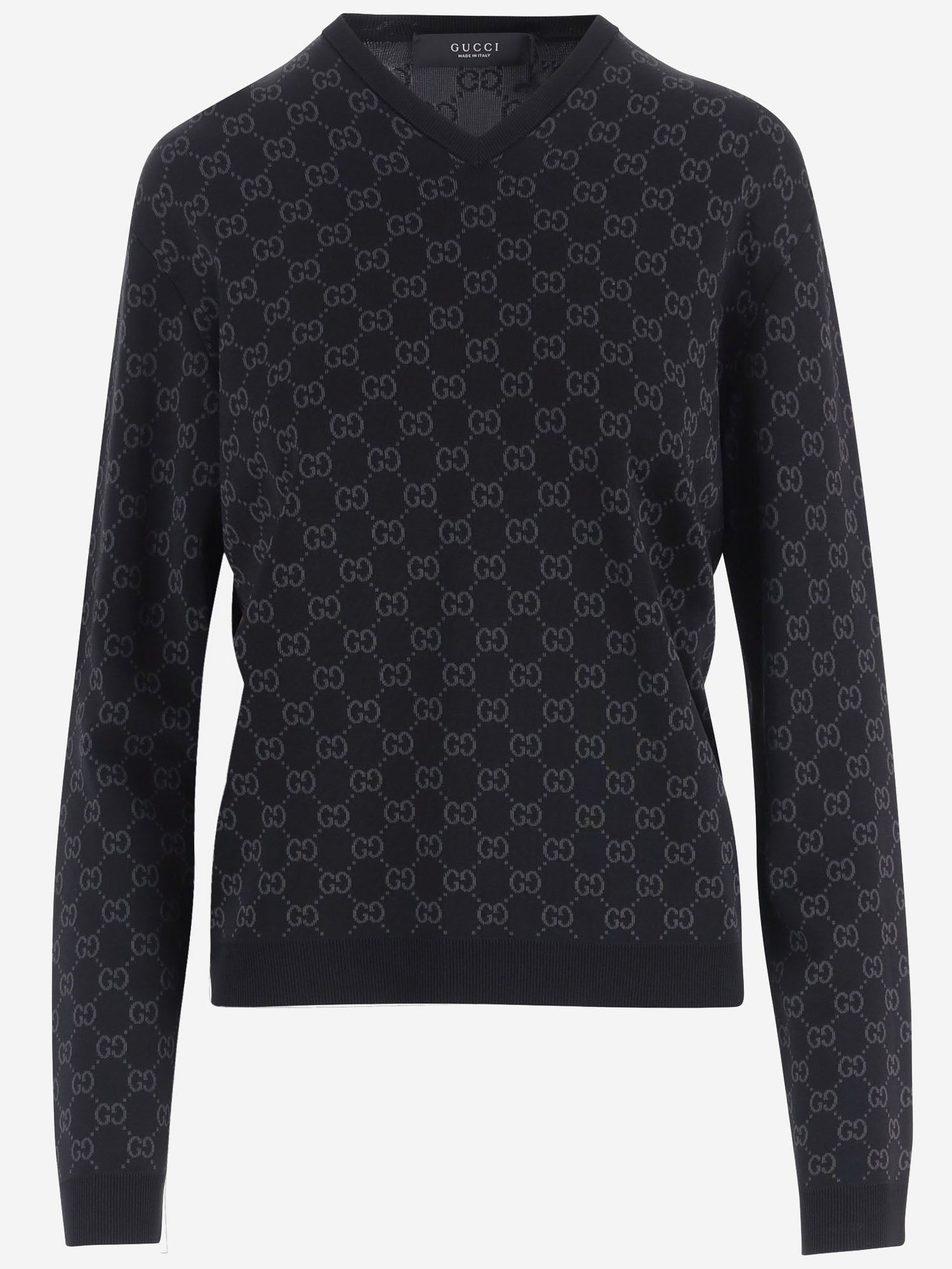MAGLIA IN MISTO VISCOSA CON GG A0094W XKFTU1068 GUCCI 