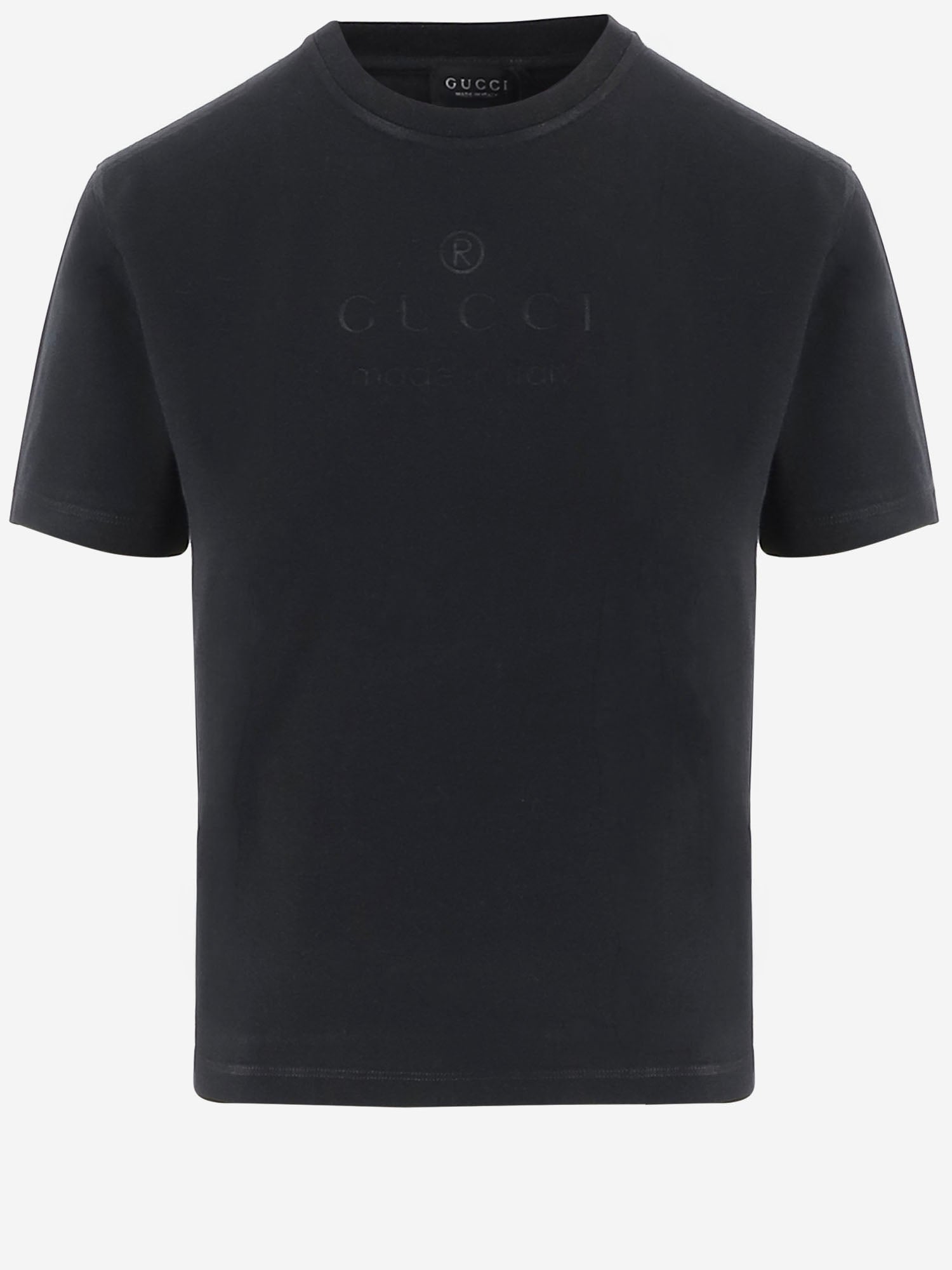 T-shirt in jersey di cotone stretch con logo A009A5 XJH6N1152 GUCCI 
