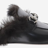SLIPPER IN PELLE CON MORSETTO A009Z7 AAG9B1000 GUCCI 