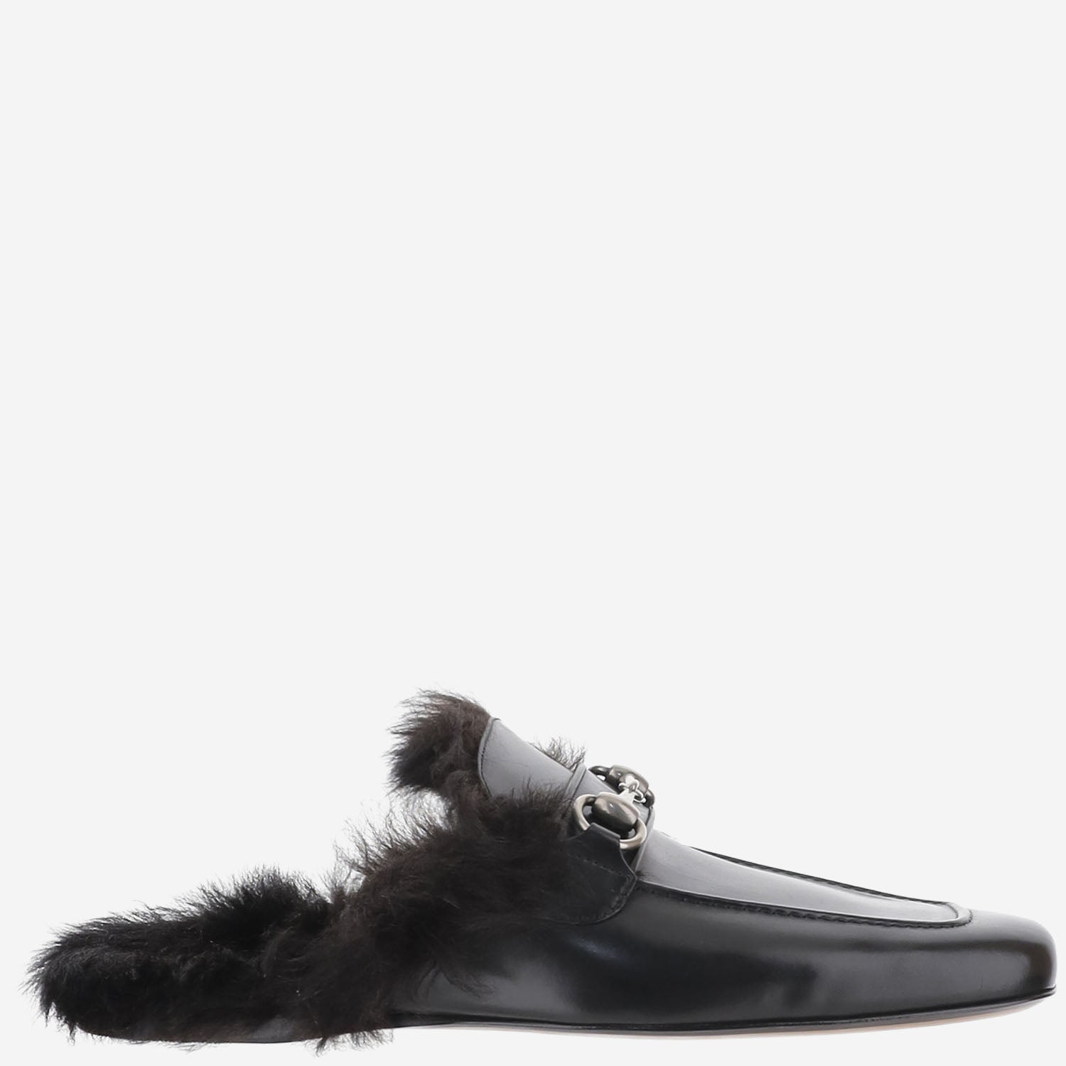 SLIPPER IN PELLE CON MORSETTO A009Z7 AAG9B1000 GUCCI 