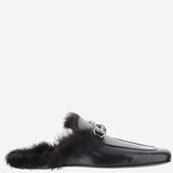 SLIPPER IN PELLE CON MORSETTO A009Z7 AAG9B1000 GUCCI 