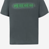 T-shirt in cotone con stampa 575114 XJHW73010 GUCCI KIDS 