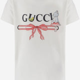 T-SHIRT IN COTONE CON STAMPA LOGO 834639 XJHY89214 GUCCI KIDS 
