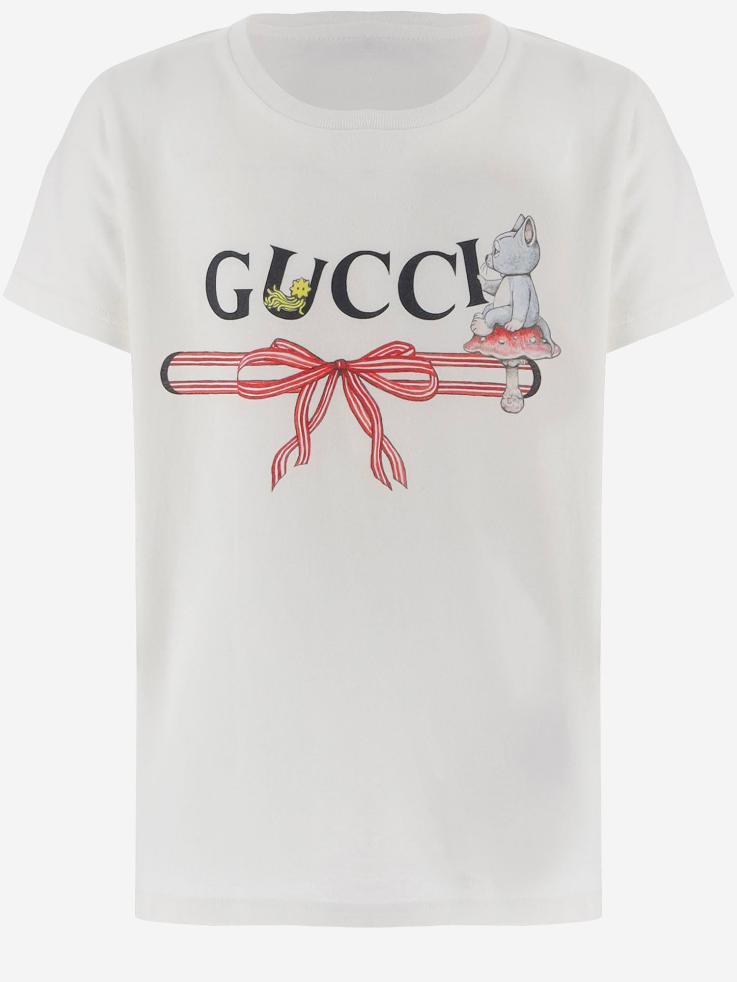 T-SHIRT IN COTONE CON STAMPA LOGO 834639 XJHY89214 GUCCI KIDS 