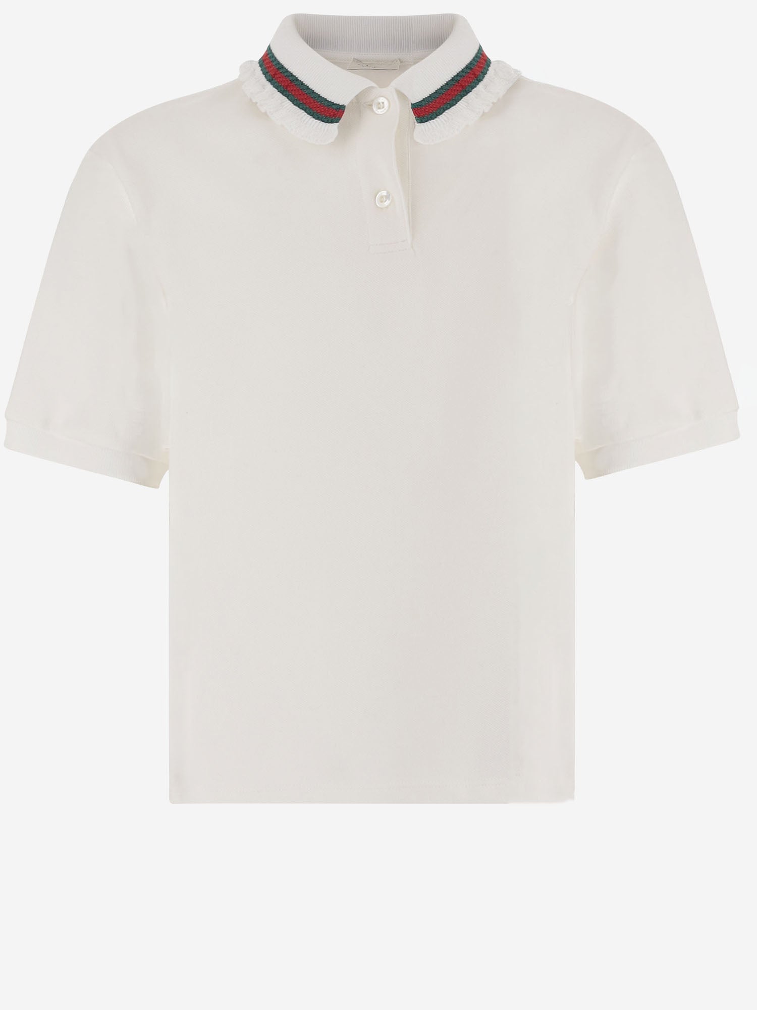 POLO IN COTONE A RIGHE WEB 852834 XJHWL9024 GUCCI KIDS 