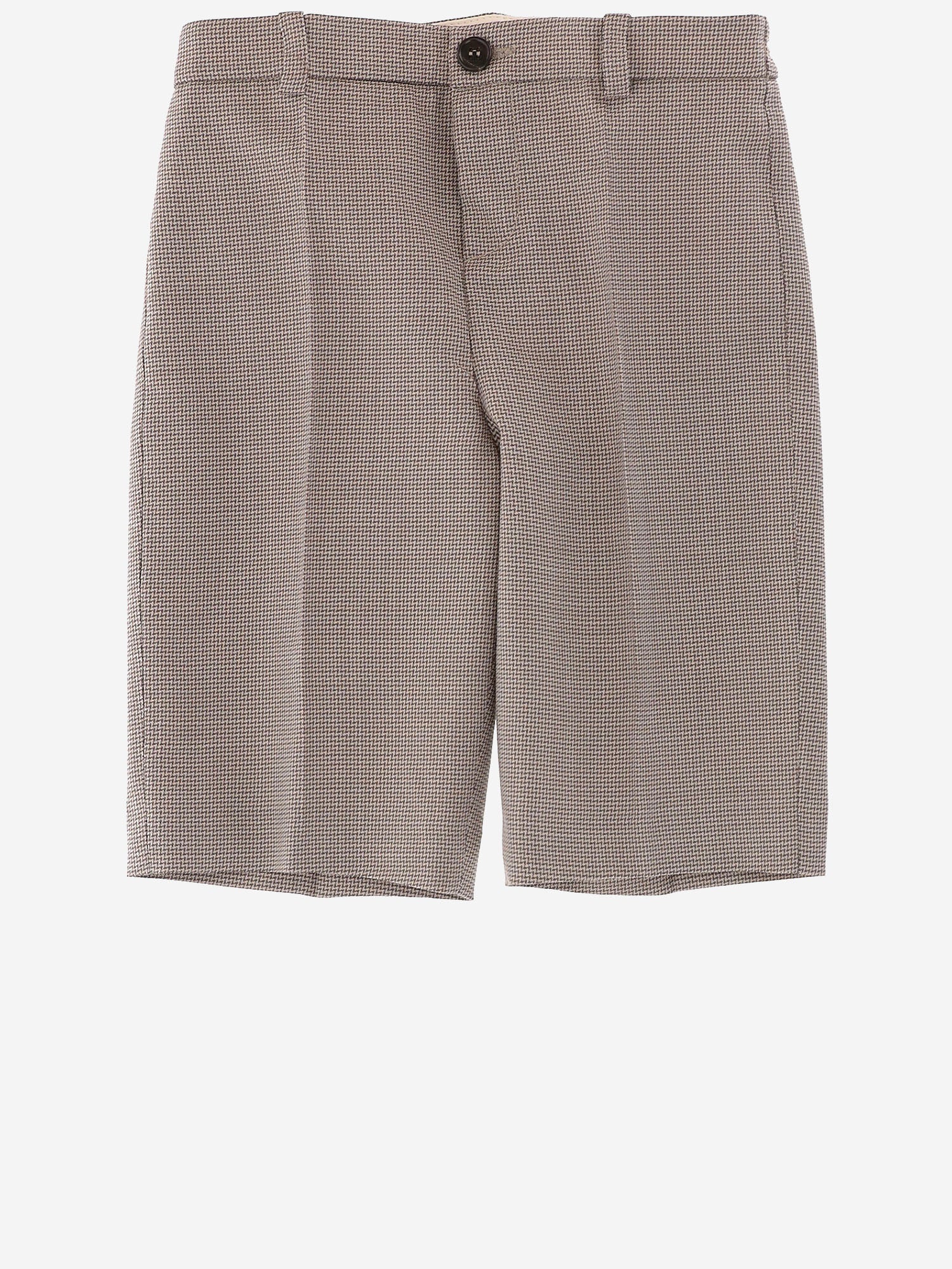 PANTALONI CORTI IN LANA CON MICRO-MOTIVO GEOMETRICO 863987 XWA862004 GUCCI KIDS 