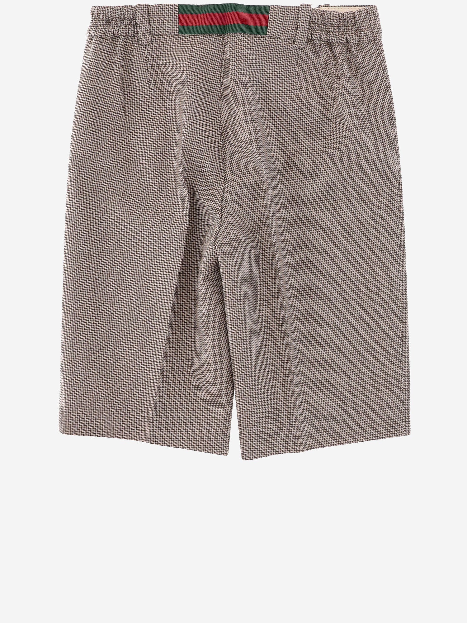 PANTALONI CORTI IN LANA CON MICRO-MOTIVO GEOMETRICO 863987 XWA862004 GUCCI KIDS 