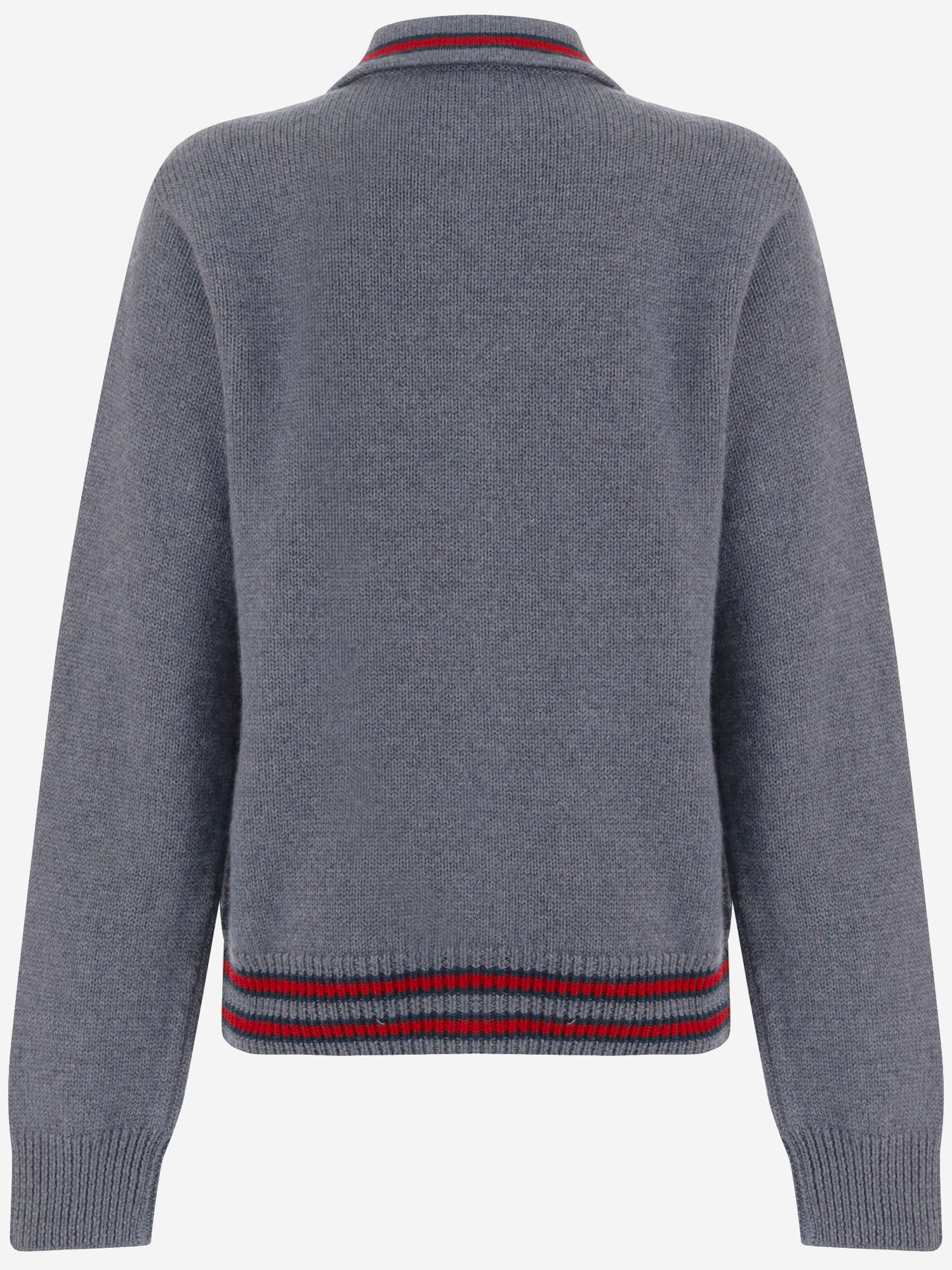MAGLIONE IN LANA CON COLLETTO STILE POLO 865583 XKFJE1155 GUCCI KIDS 