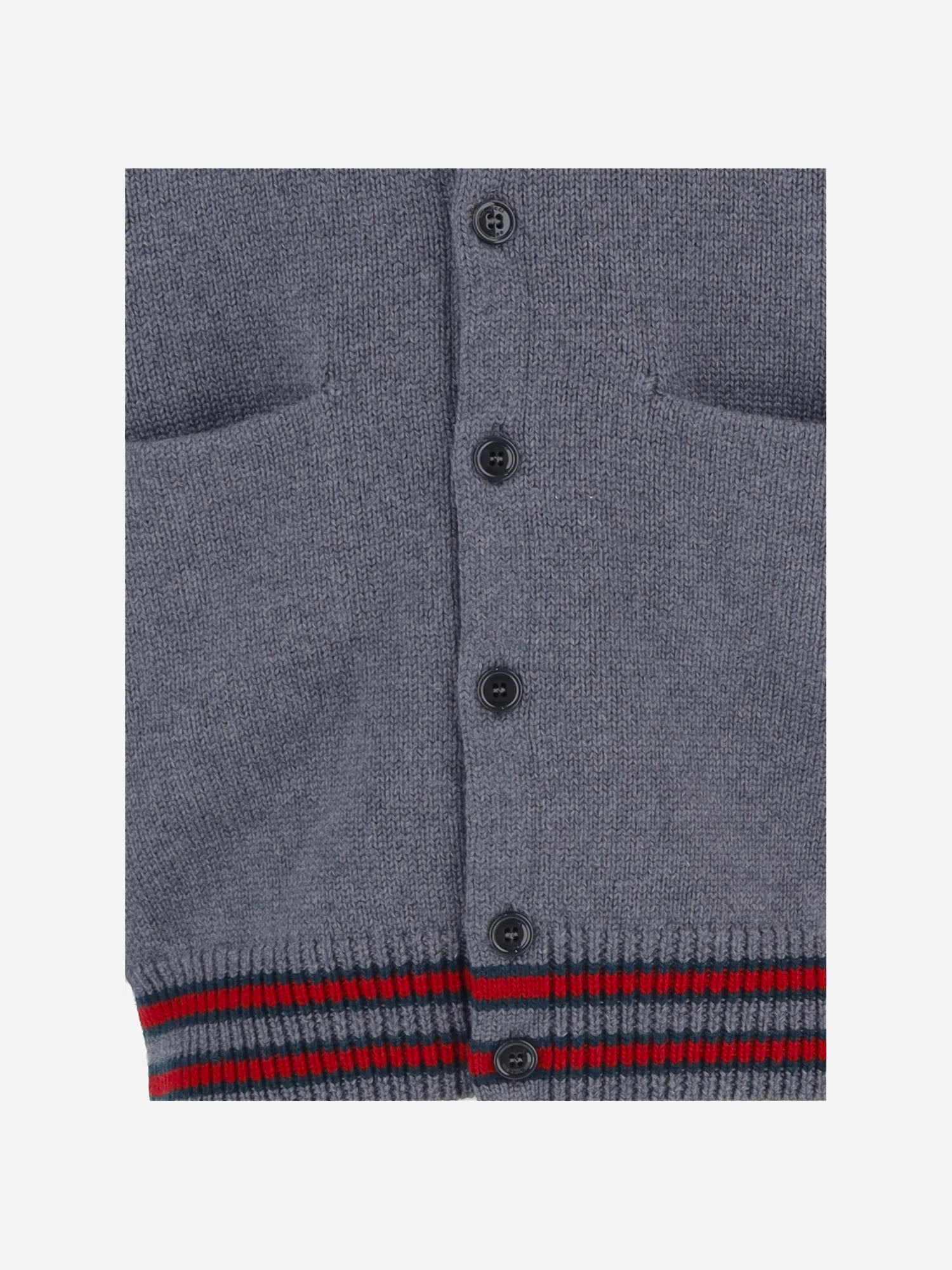 MAGLIONE IN LANA CON COLLETTO STILE POLO 865583 XKFJE1155 GUCCI KIDS 