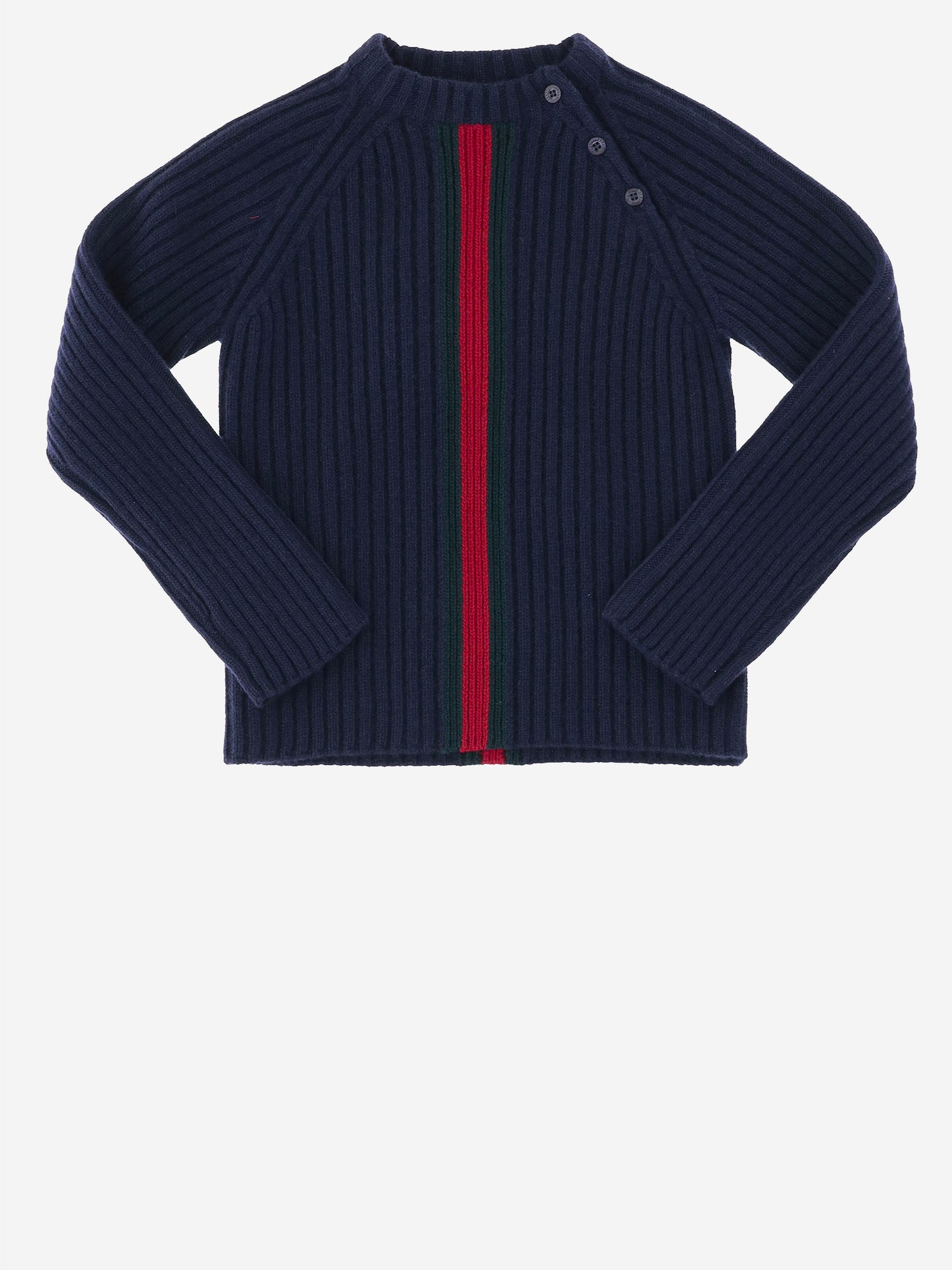 MAGLIONE IN LANA CON WEB 866182 XKFIL4154 GUCCI KIDS 