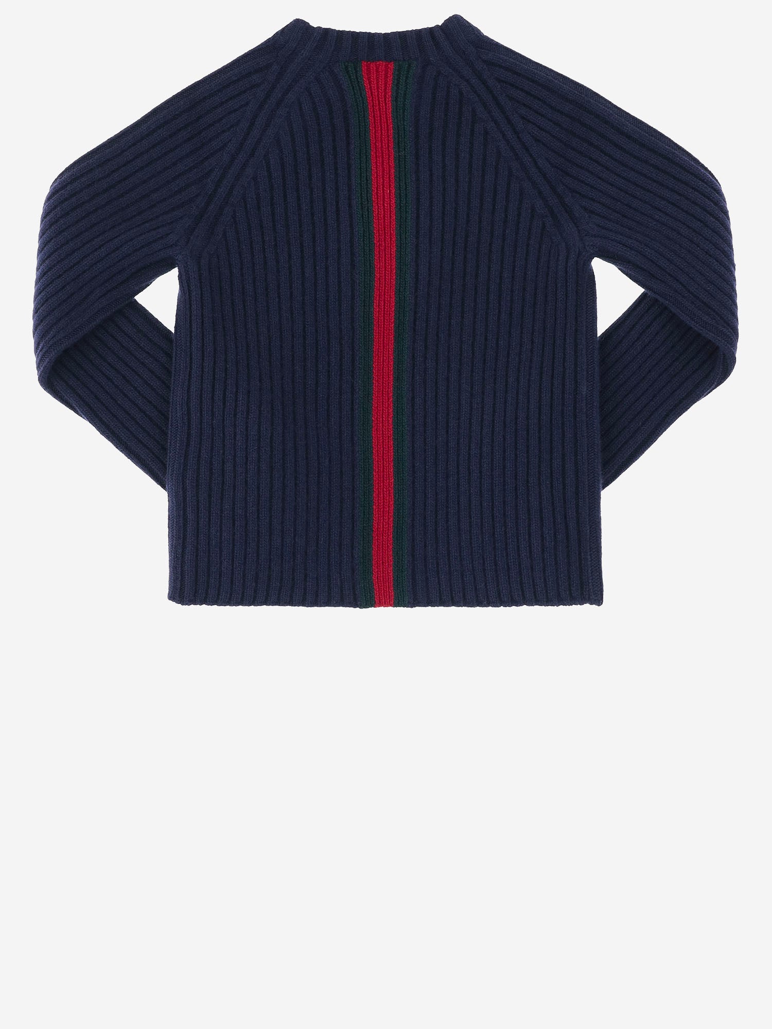 MAGLIONE IN LANA CON WEB 866182 XKFIL4154 GUCCI KIDS 