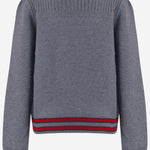 CARDIGAN IN LANA CON BORDI A CONTRASTO 867911 XKFKF1155 GUCCI KIDS 
