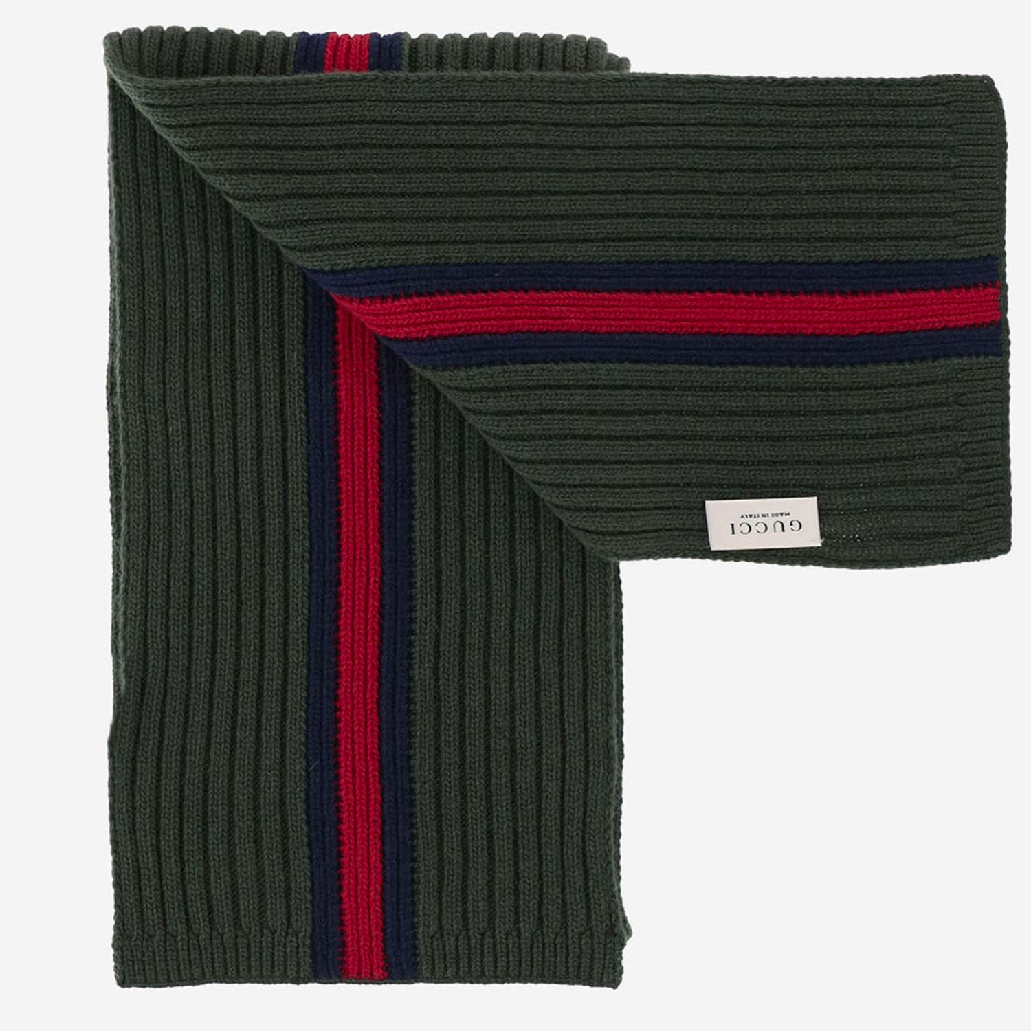 SCIARPA IN LANA CON NASTRO WEB 873860 4K2063268 GUCCI KIDS 
