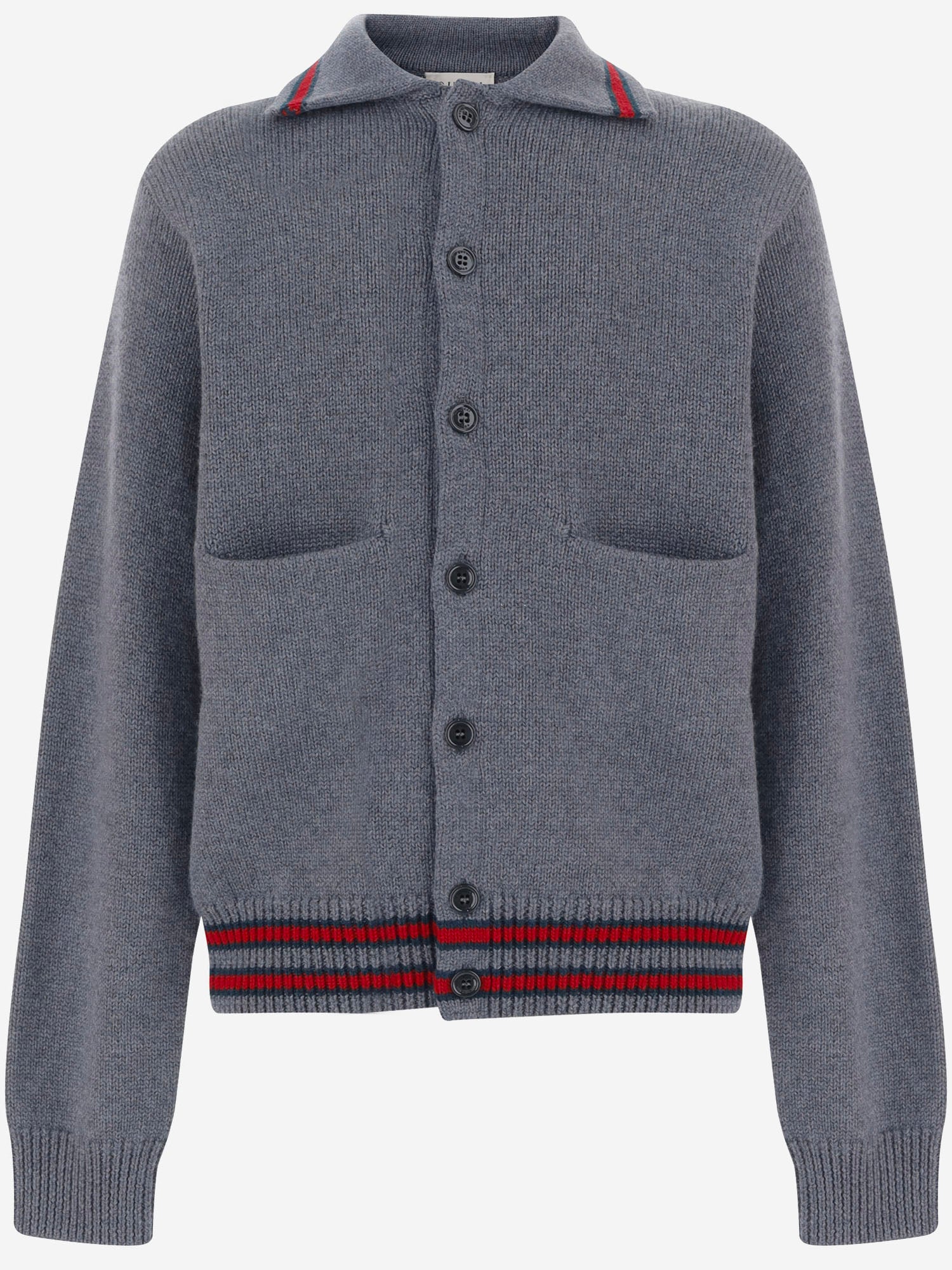 MAGLIONE IN LANA CON COLLETTO STILE POLO A0043W XKFJE1155 GUCCI KIDS 