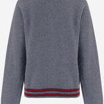 MAGLIONE IN LANA CON COLLETTO STILE POLO A0043W XKFJE1155 GUCCI KIDS 