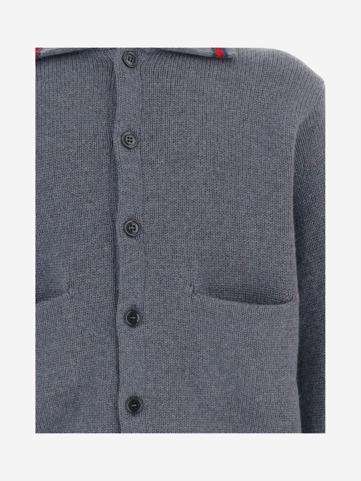 MAGLIONE IN LANA CON COLLETTO STILE POLO A0043W XKFJE1155 GUCCI KIDS 