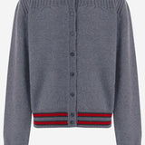 CARDIGAN IN LANA CON BORDI A CONTRASTO A0043X XKFKF1155 GUCCI KIDS 