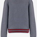 CARDIGAN IN LANA CON BORDI A CONTRASTO A0043X XKFKF1155 GUCCI KIDS 