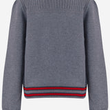 CARDIGAN IN LANA CON BORDI A CONTRASTO A0043X XKFKF1155 GUCCI KIDS 