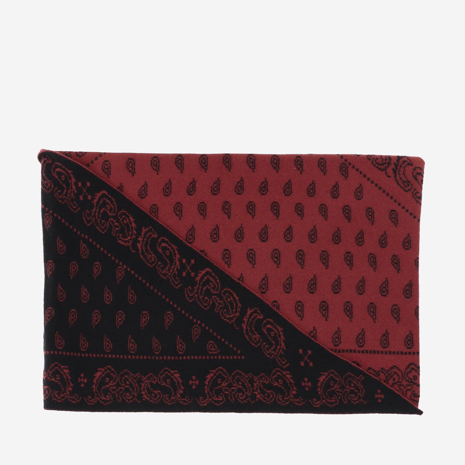 Sciarpa The Wild Rag in cashmere A25210AL CARMINE/BLACK GUEST IN RESIDENCE 