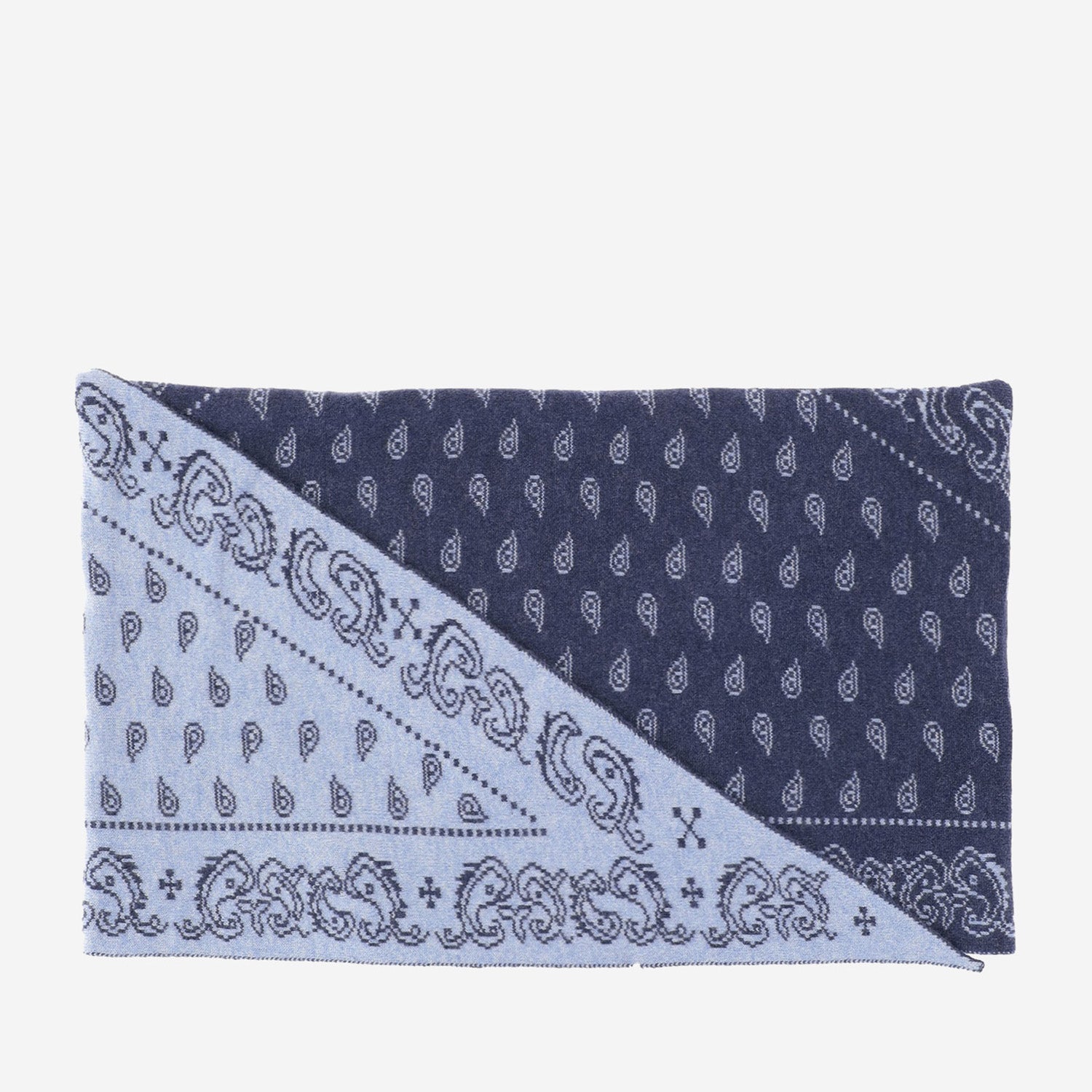 Sciarpa The Wild Rag in cashmere A25210AL INDIGO BLUE/LIGHT BLUE GUEST IN RESIDENCE 