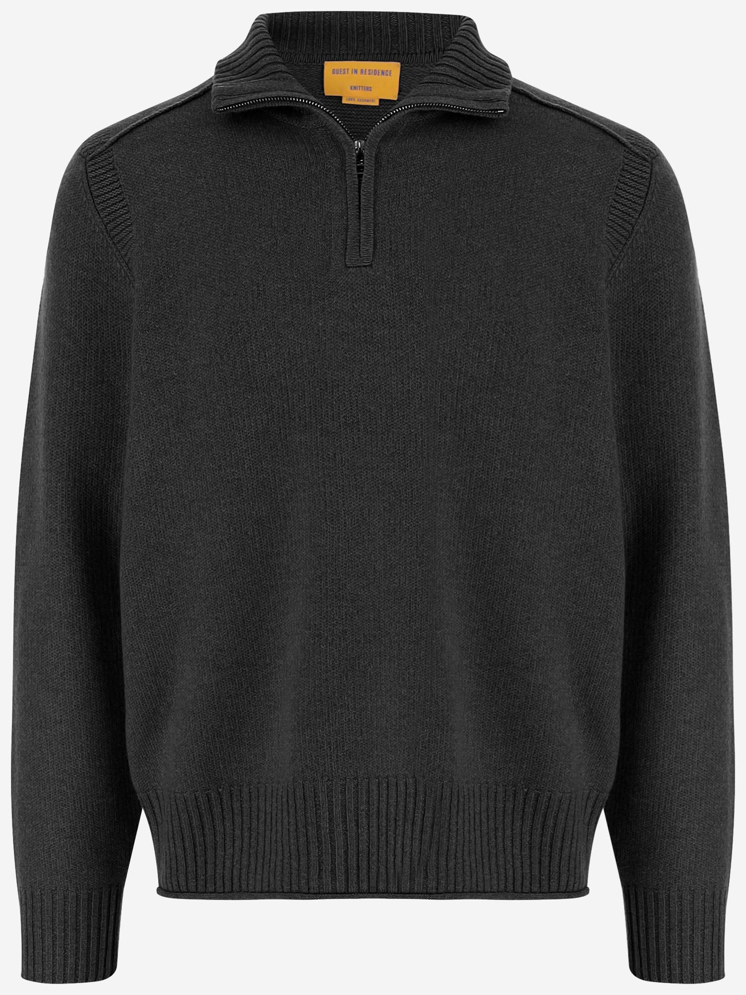 MAGLIONE HALF-ZIP IN CASHMERE M25210RM BLK GUEST IN RESIDENCE 